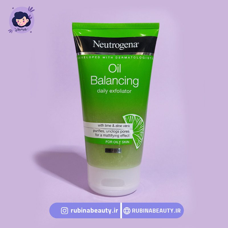 ژل شستشو و ماسک نیتروژنا عصاره لیمو و گلیکولیک اسید Neutrogena مدل Oil Balancing کنترل چربی حجم